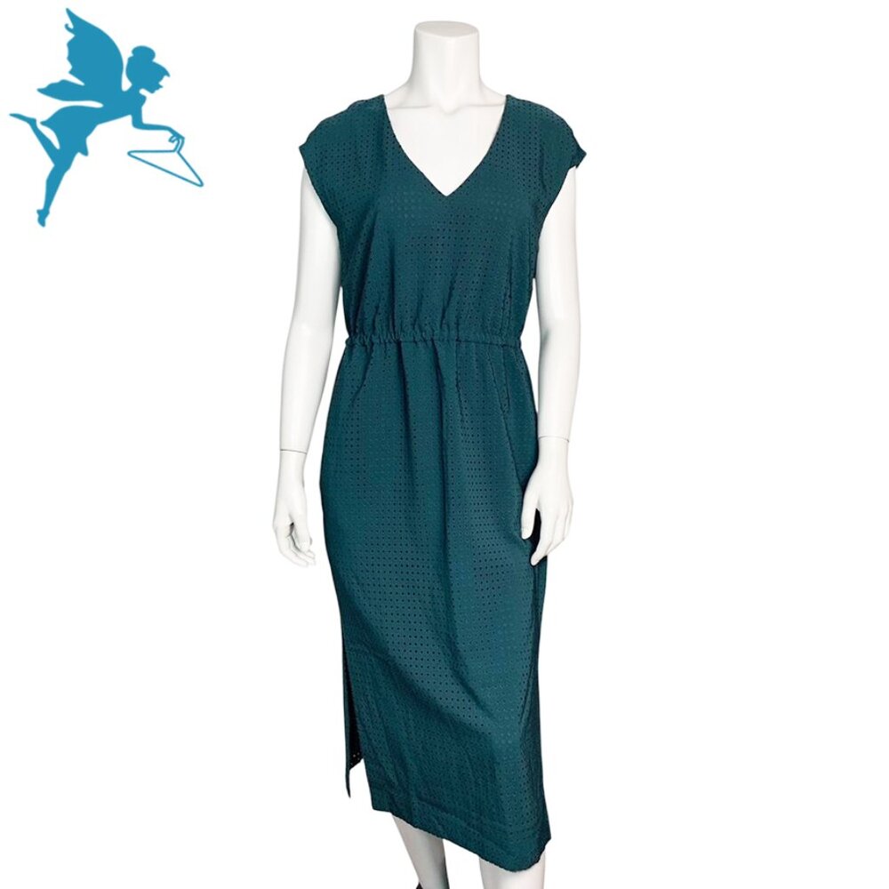J. CREW Perforated Laser Cut Drapey Dress
